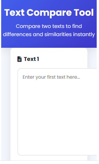 Free Text Compare Tool
