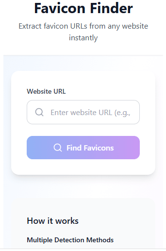 Favicon Finder tool