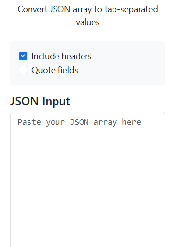 JSON to TSV Converter