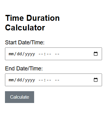 Time Duration Calculator