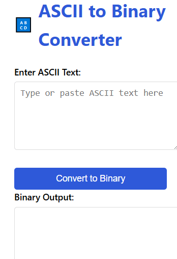 ASCII to Binary Converter