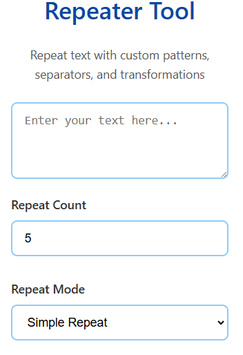 Text Repeater Tool