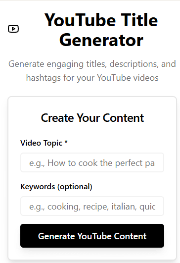 YouTube Title Generator