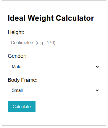 Ideal Weight Calculator