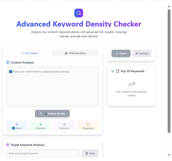 Keyword Density Checker