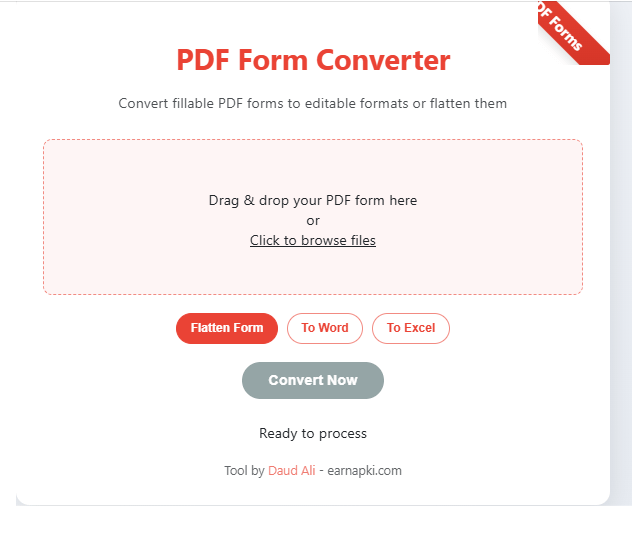PDF form converter