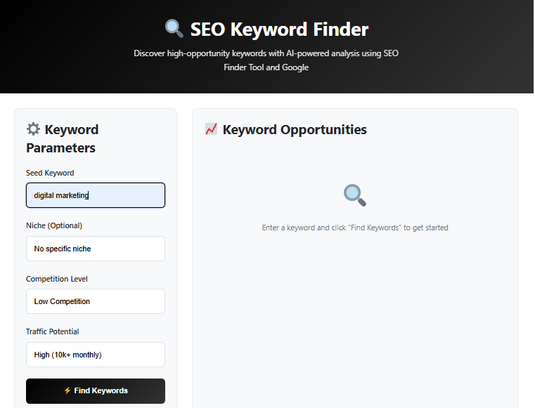 SEO Finder Tool