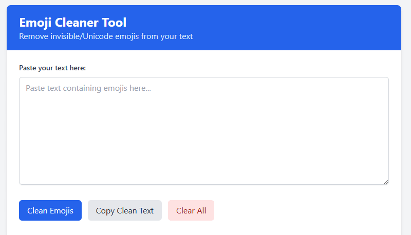 Emoji Cleaner Tool