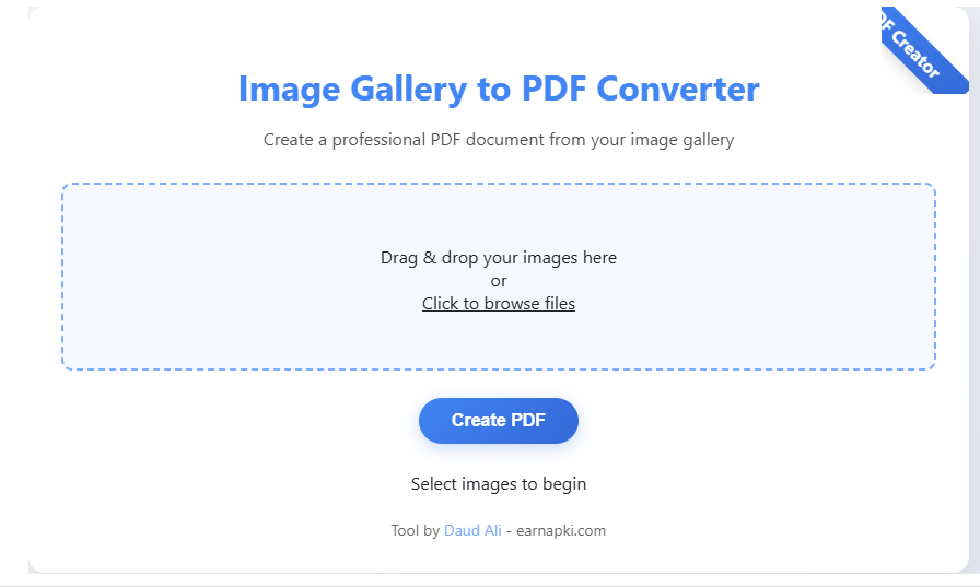 Image Gallery to PDF Converter