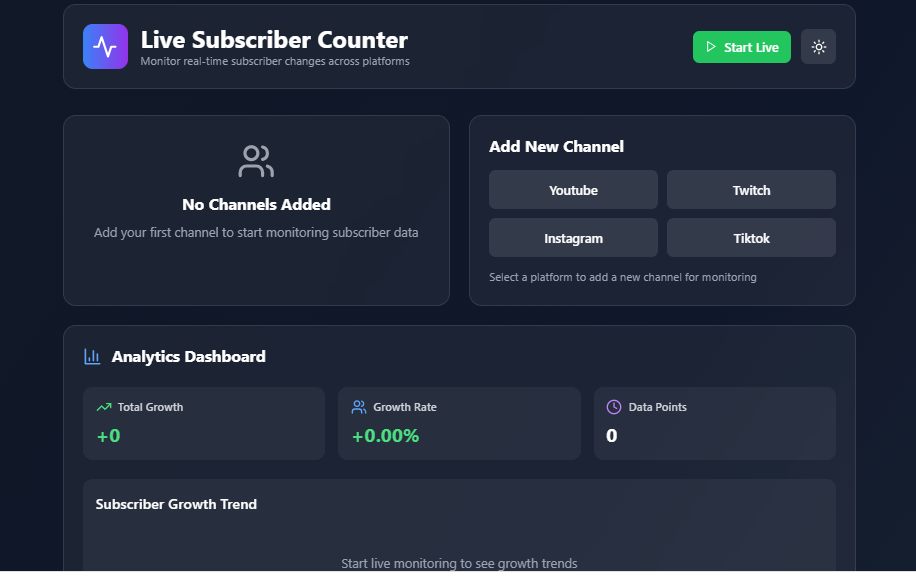 Live Subscriber Counter