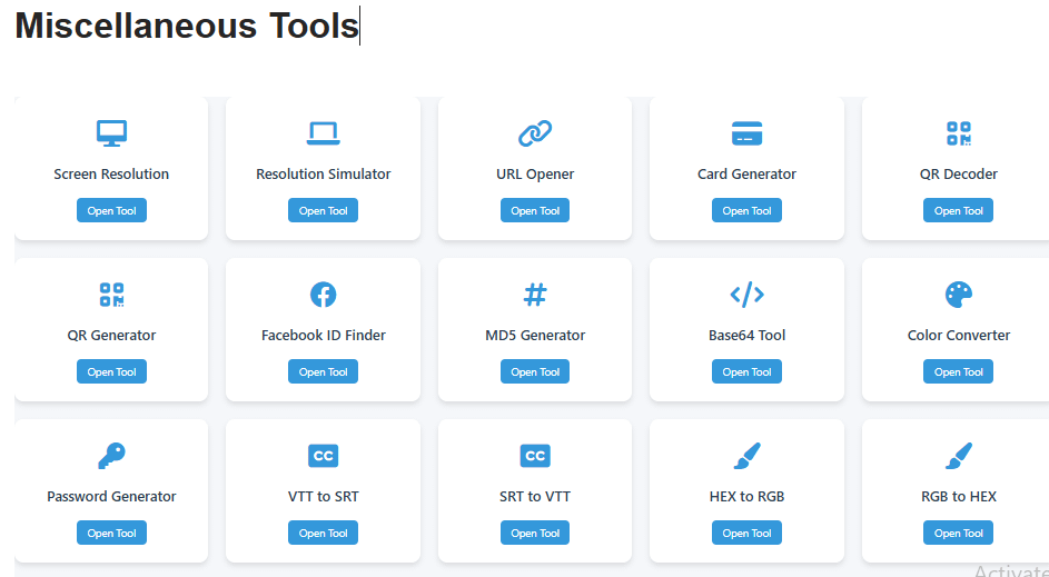 Miscellaneous Tools