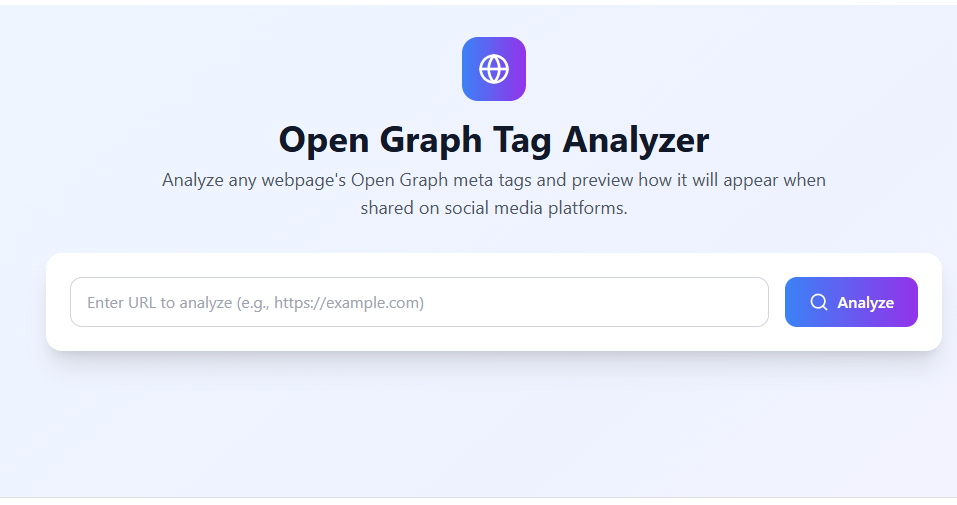 Open Graph Tag Analyzer