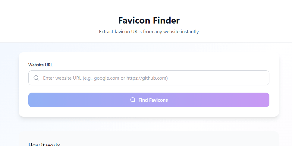 Favicon Finder tool