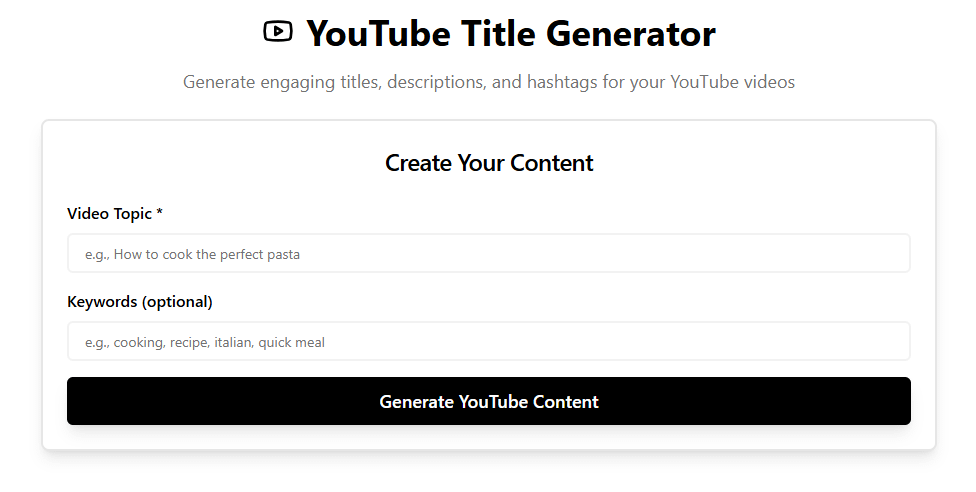 YouTube Title Generator