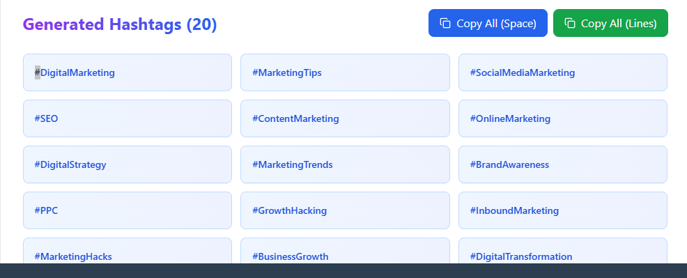 Hashtag Generator Tool