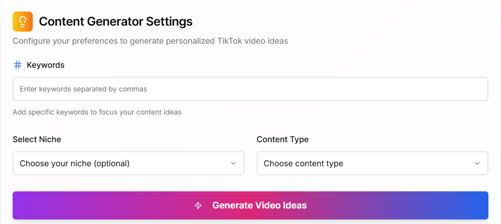 TikTok Ideas Generator