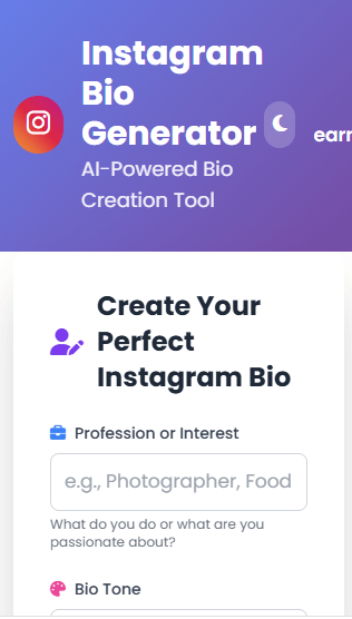 Instagram Bio Generator